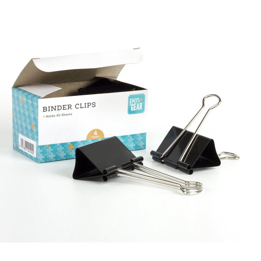 4 pack Large Metal Binder Clips Paper Clamps Office Supplies